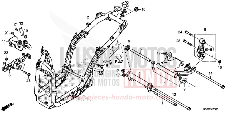 CARROSSERIE DE CHASSIS de SH300A LUCENT SILVER METALLIC (NHB87) 2019