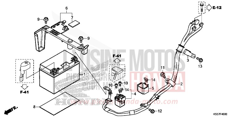 BATTERIE de SH300A PEARL SPLENDOR RED (R369) 2019