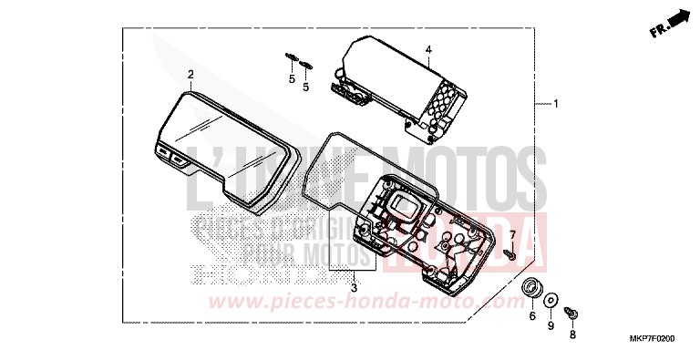 COMPTEUR de CB500X GRAND PRIX RED (R380) de 2020