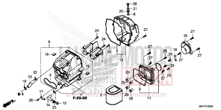 FILTRE A AIR de CB500X GRAND PRIX RED (R380) 2020