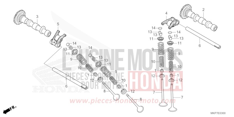 ARBRE A CAMES/SOUPAPE de CB500X MAT GUNPOWDER BLACK METALLIC (NH436) de 2020