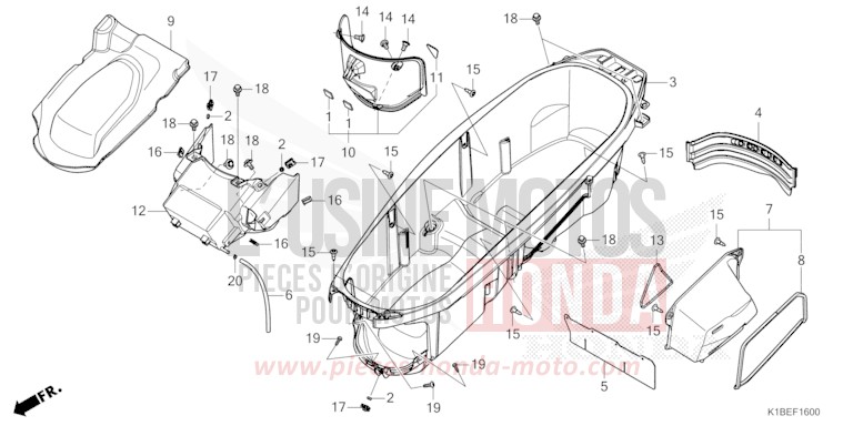 Coffre Télescopique Cloison Déflecteur Compartiment À Bagages Séparateur Panneau Support Abri Pour Reservoir 500 Hi4 T Reservoir 400 Modifie