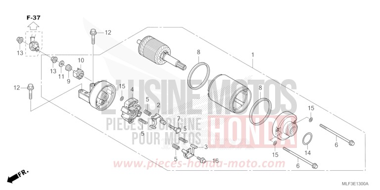 DEMARREUR de NT1100 MAT IRIDIUM GRAY METALLIC (NHC64) 2023