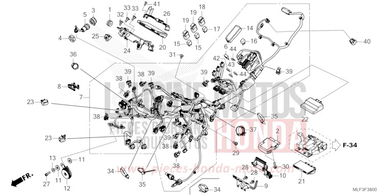 FAISCEAU DES FILS de NT1100 PEARL GLARE WHITE (NHB53) 2023