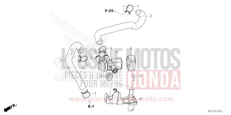 ELECTROVANNE INJECTION D'AIR de NT1100 GUNMETAL BLACK METLLIC (NHC52) 2023