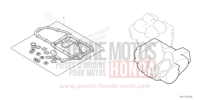TROUSSE DE JOINT B de NT1100 PEARL GLARE WHITE (NHB53) 2023