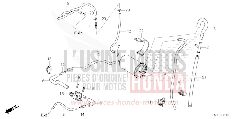 CUVETTE de X-ADV SHASTA WHITE (NH138) de 2023