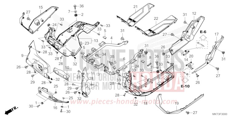MARCHE DE PLANCHER de X-ADV SHASTA WHITE (NH138) de 2023