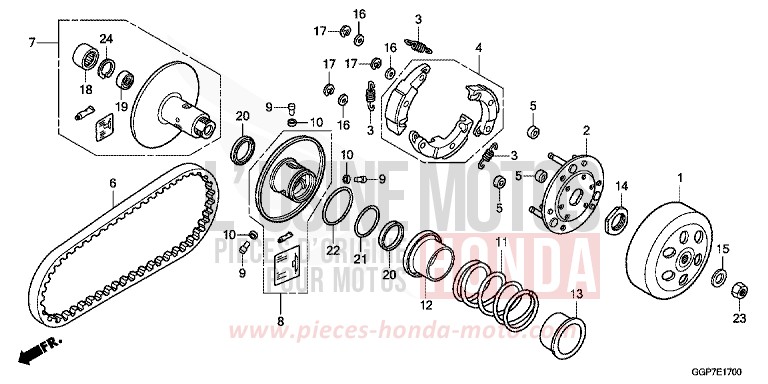 COTE MENE de NSC50MPD PEARL WHITE (NHA20) 2012