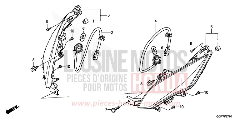 CLIGNOTANT AVANT de NSC50MPD PEARL WHITE (NHA20) 2012