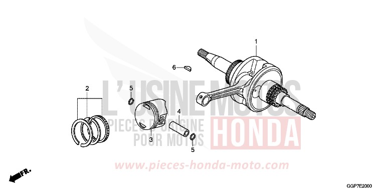 VILEBREQUIN/PISTON de NSC50MPD PEARL COOL WHITE (NHA16) 2015