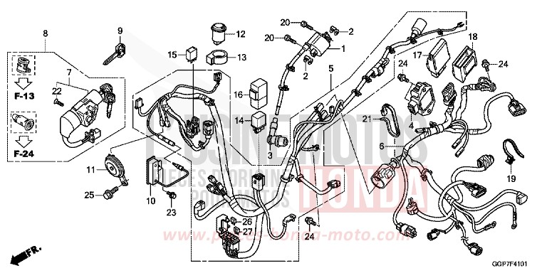 FAISCEAU DES FILS (NSC502WH/T2) de NSC50MPD PEARL COOL WHITE (NHA16) 2015