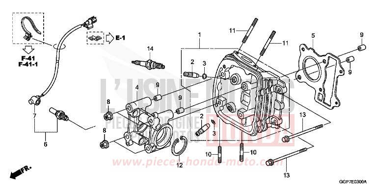 CULASSE de NSC50MPD BOSS GRAY METALLIC (NHA21) 2013