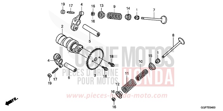ARBRE A CAMES/SOUPAPE de NSC50MPD BOSS GRAY METALLIC (NHA21) 2013