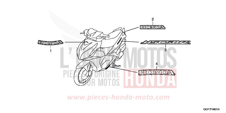 MARQUE (NSC502WH-E,F,ED/T2-E,ED) de NSC50MPD BOSS GRAY METALLIC (NHA21) 2013