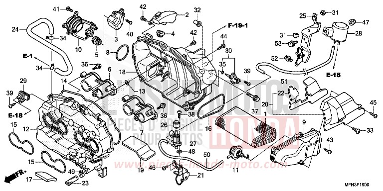 LUFTFILTER de CB1000R HYPER RED (R348B) 2015