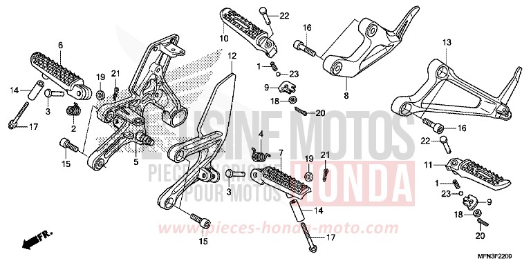 STUFE de CB1000R HYPER RED (R348B) de 2015