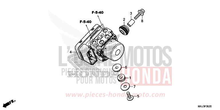 ABS-MODULATOR de CB1000R MAT BULLET SILVER (NH389) 2018