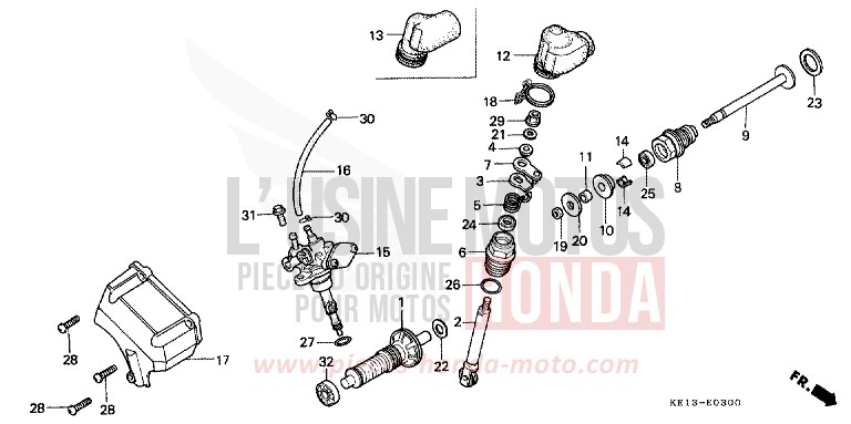 H.E.R.P./POMPE A HUILE de MTX125R EXCEL BLACK (NH57) 1987