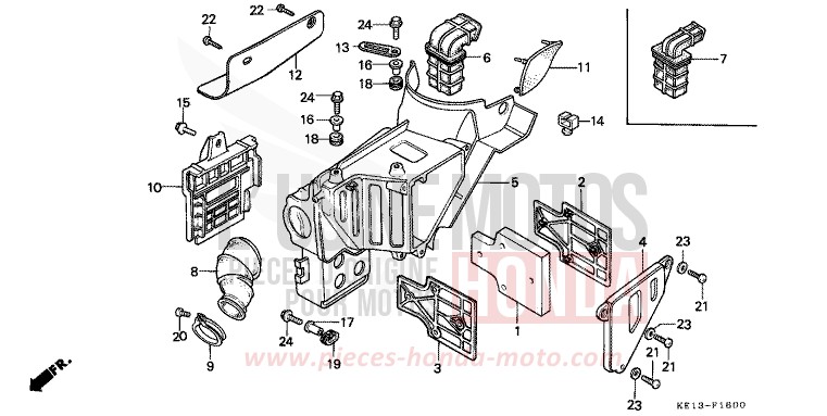 FILTRE A AIR de MTX125R SHASTA WHITE (NH138) 1987