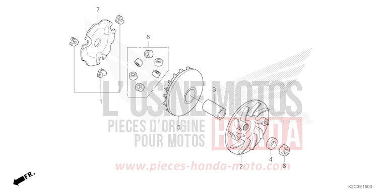 COTE SECONDAIRE de NSC110 CANDY NOBLE RED (R350) 2021