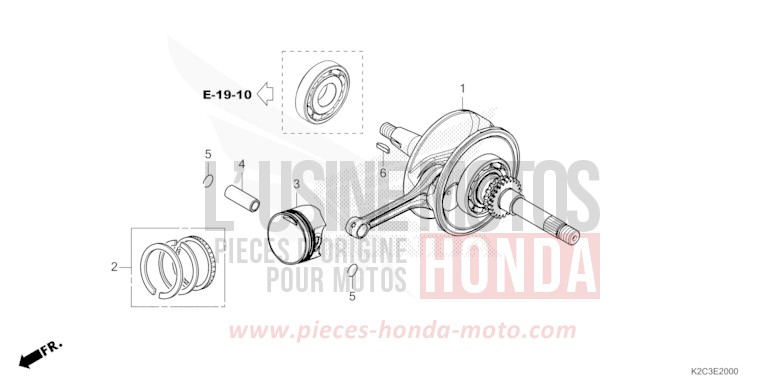 VILEBREQUIN/PISTON de NSC110 CANDY NOBLE RED (R350) 2021
