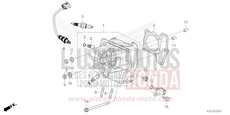 CULASSE de NSC110 MAT SUIT BLUE METALLIC (PB434) 2023