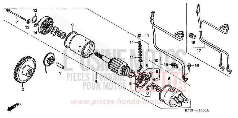 MOTEUR DE DEMARRAGE de Foresight CYNOS GRAY METALLIC (NH400) 2001