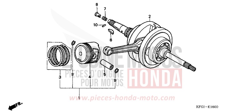 VILEBREQUIN/PISTON de Foresight CYNOS GRAY METALLIC (NH400) 2001