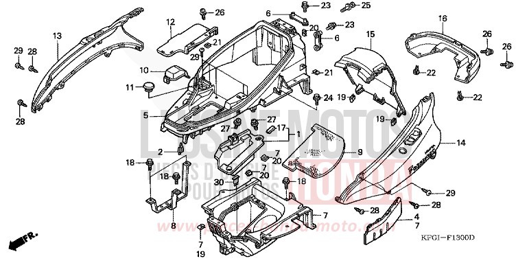 HOUSSE DE CARROSSERIE/COMPARTIMENT A BAGAGES de Foresight CYNOS GRAY METALLIC (NH400) 2001