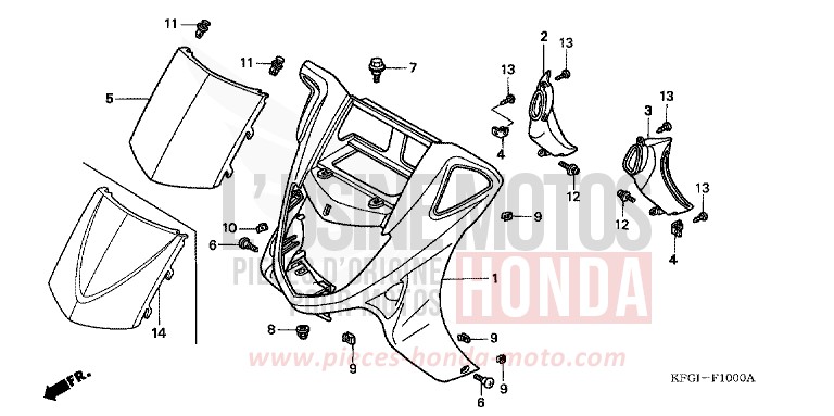 GAINE DE PROTECTION AVANT de Foresight ARTICO BLUE METALLIC (B175) de 2002