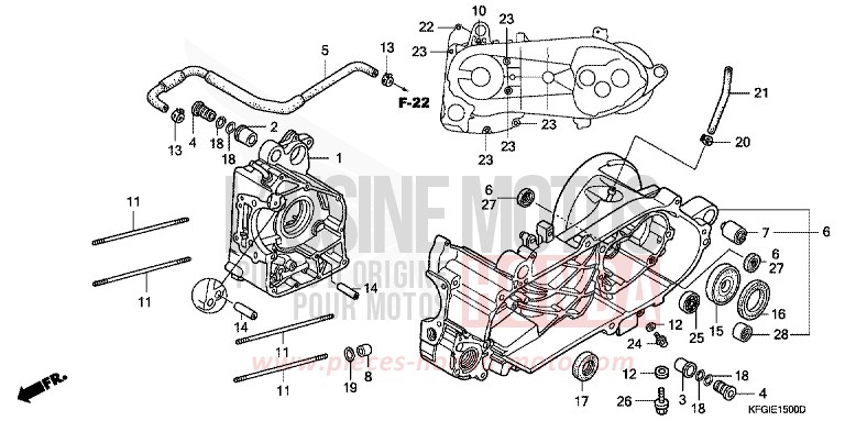 CARTER MOTEUR de Foresight INTERSTELLAR BLACK METALLIC (NHA12) 2002