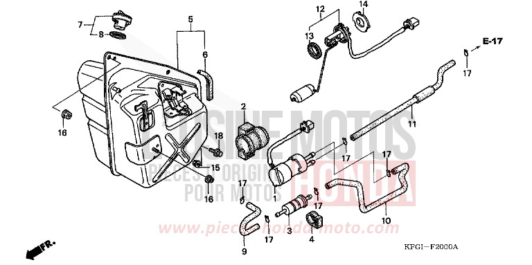RESERVOIR A CARBURANT de Foresight PEARL EFECT GREEN (G176) de 2002