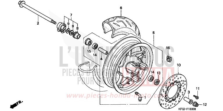 ROUE AVANT de Foresight FORCE SILVER METALLIC (NH411) de 2005