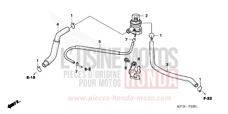 COMMANDE INJECTION D'AIR SOUPAPE de Foresight FORCE SILVER METALLIC (NH411) de 2005