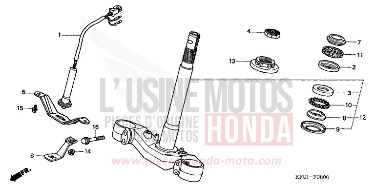 TIGE DE DIRECTION de Foresight PEARL MONTANA BLUE (PB351) de 2005