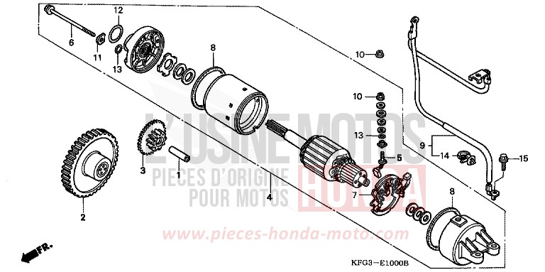 MOTEUR DE DEMARRAGE de Foresight PURE BLACK (NH237) de 1998
