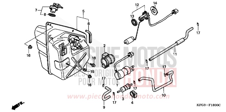 RESERVOIR A CARBURANT de Foresight PURE BLACK (NH237) de 1998