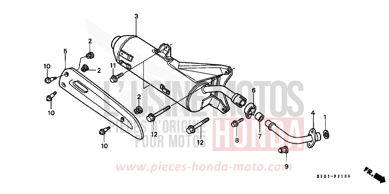 SILENCIEUX D'ECHAPPEMENT de Foresight PURE BLACK (NH237) de 1998