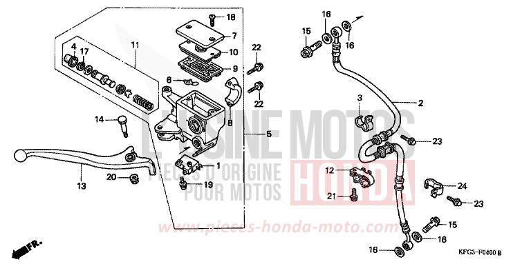 MAITRE-CYLINDRE FREIN AV. de Foresight PORCELAIN SILVER METALLIC (NH410) de 1999