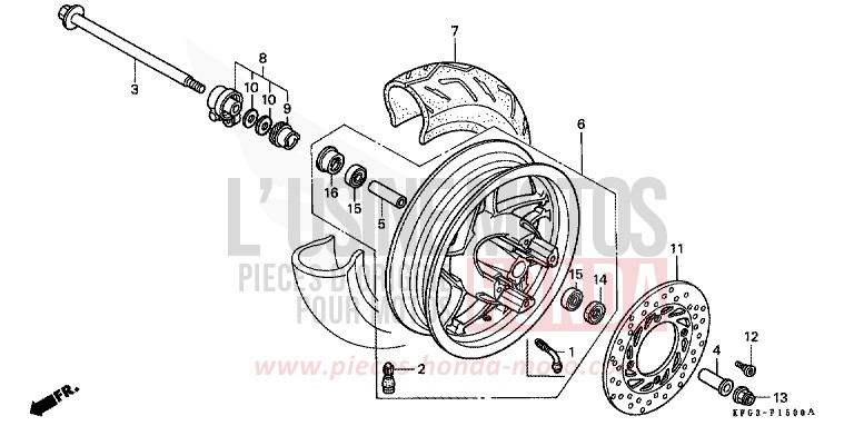 ROUE AVANT de Foresight PORCELAIN SILVER METALLIC (NH410) de 1999