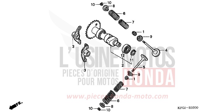 ARBRE A CAMES/SOUPAPE de Foresight PEARL SIERRA GREEN (G156) de 2000