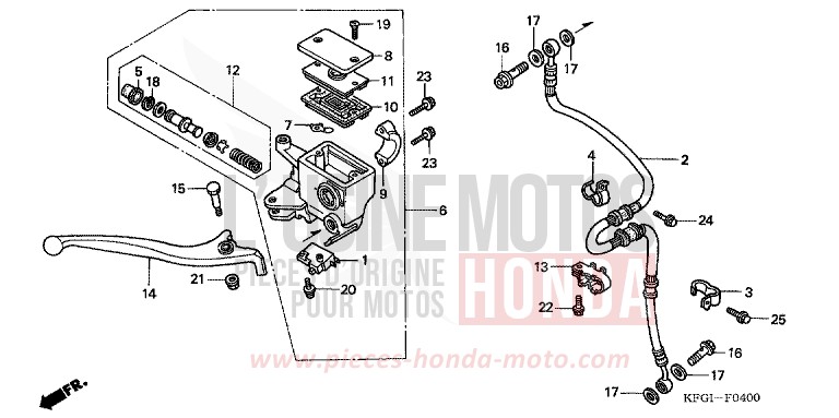 MAITRE-CYLINDRE FREIN AV. de Foresight PEARL SIERRA GREEN (G156) de 2000
