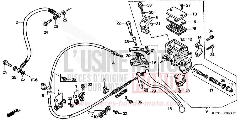 MAITRE-CYLINDRE FREIN AR. CYLINDRE de Foresight PEARL SIERRA GREEN (G156) de 2000
