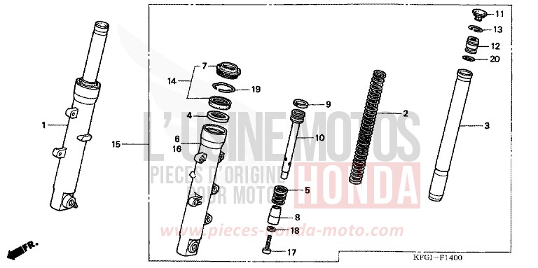 FOURCHETTE AVANT de Foresight SPARKLING SILVER METALLIC (NH295) de 2000