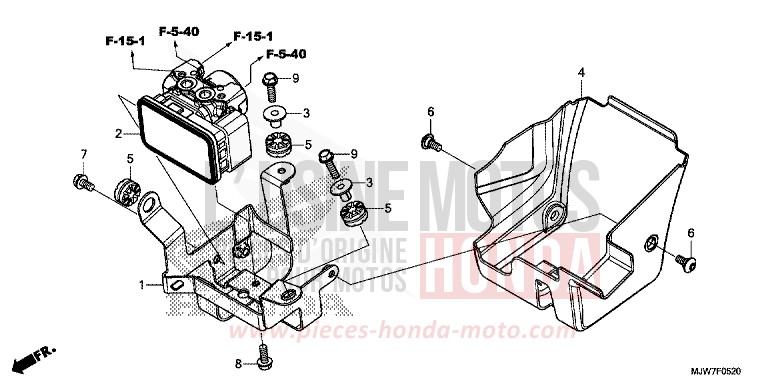 MODULATEUR ABS de CB500F ROSS WHITE (NH196) de 2016