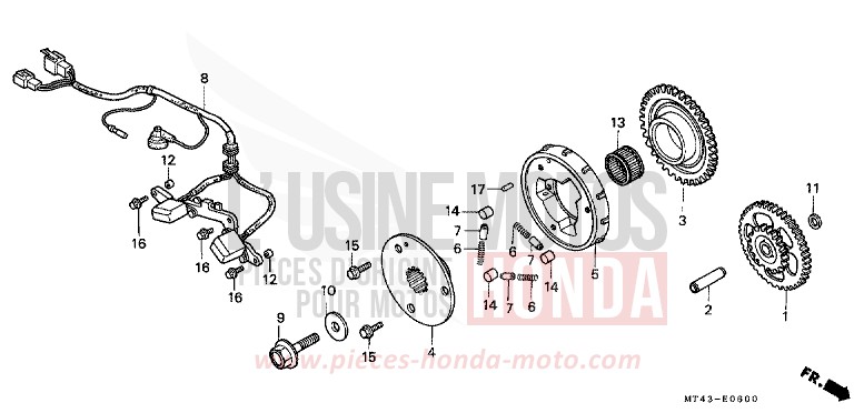GENERATEUR D'IMPULSIONS de VFR750F ITALIAN RED (R157) 1992