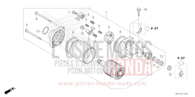 MOTEUR DE DEMARRAGE de CB650R CANDY CHROMOSPHERE RED (R381) 2023