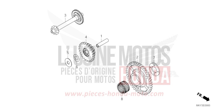 PIGNON MENE DE DEMARRAGE de CB650R MAT JEANS BLUE MATALLIC (PB417) 2023