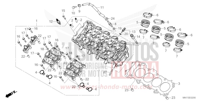CULASSE de CB650R CANDY CHROMOSPHERE RED (R381) 2023